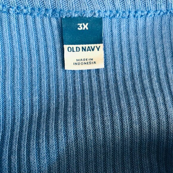 Old Navy Blue Rib Knit Cardigan Sweater Size 3X - Picture 4 of 6